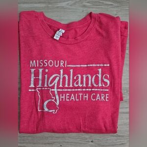 Red  Glitter Missouri Highlands Health Care T-Shirt